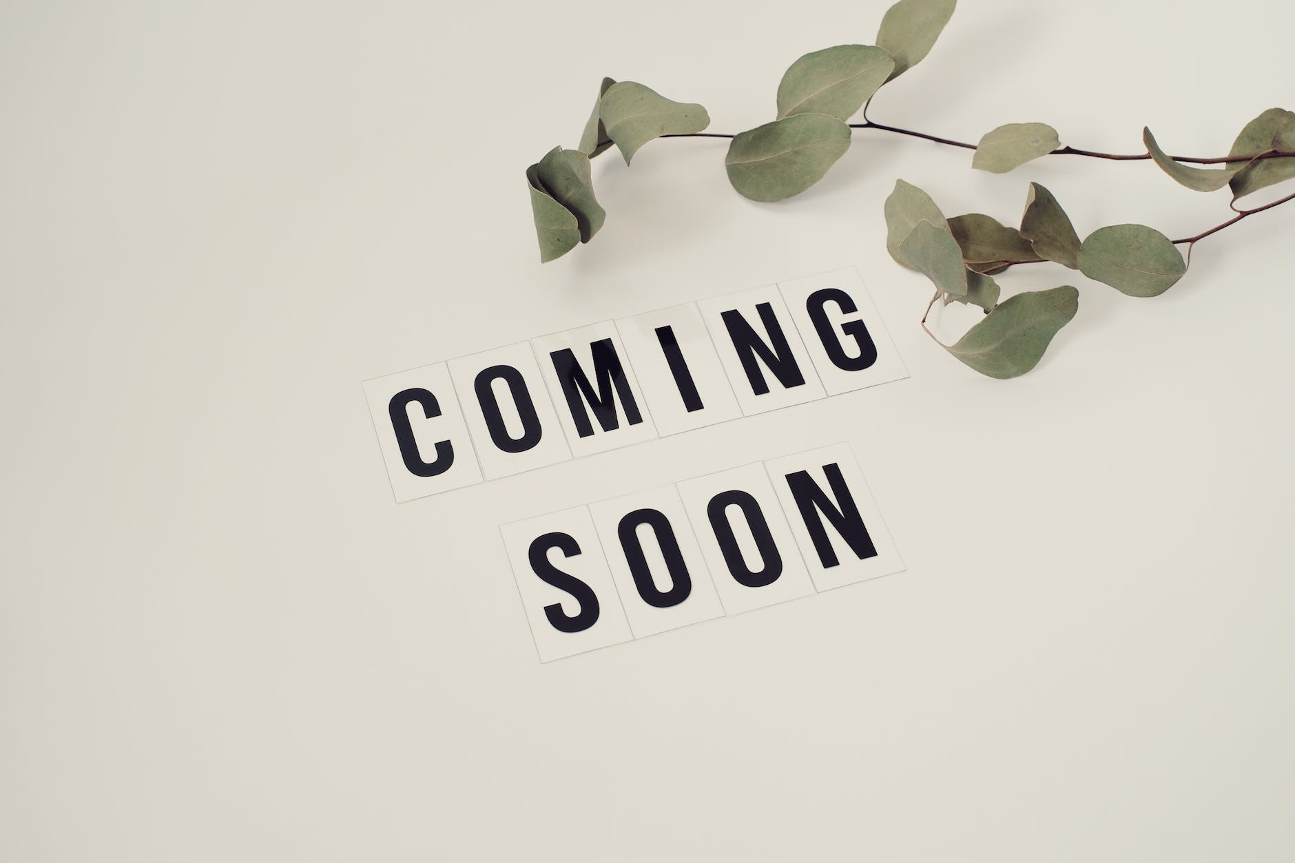 coming soon on white surface